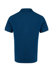 Camisa polo de algodão azul-petróleo com gola Burberry Deep Teal