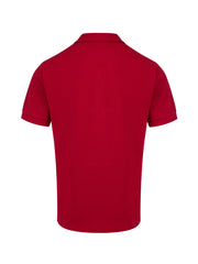 Camisa polo de algodão vermelha Burberry com gola