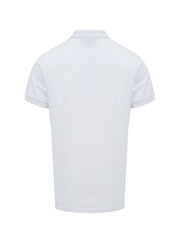 Camisa polo de algodão branca Burberry com gola