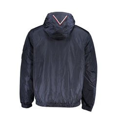 Jaqueta esportiva com capuz Tommy Hilfiger Chic Blue com detalhes contrastantes