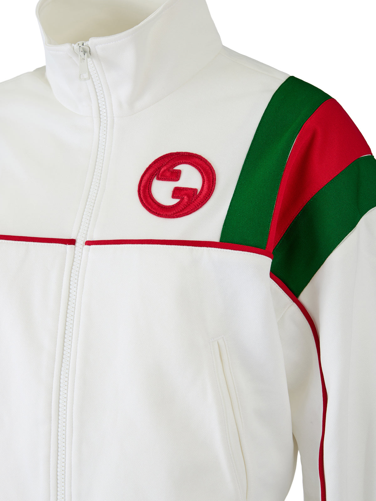 Moletom com logotipo de poliéster branco da Gucci