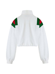 Moletom com logotipo de poliéster branco da Gucci