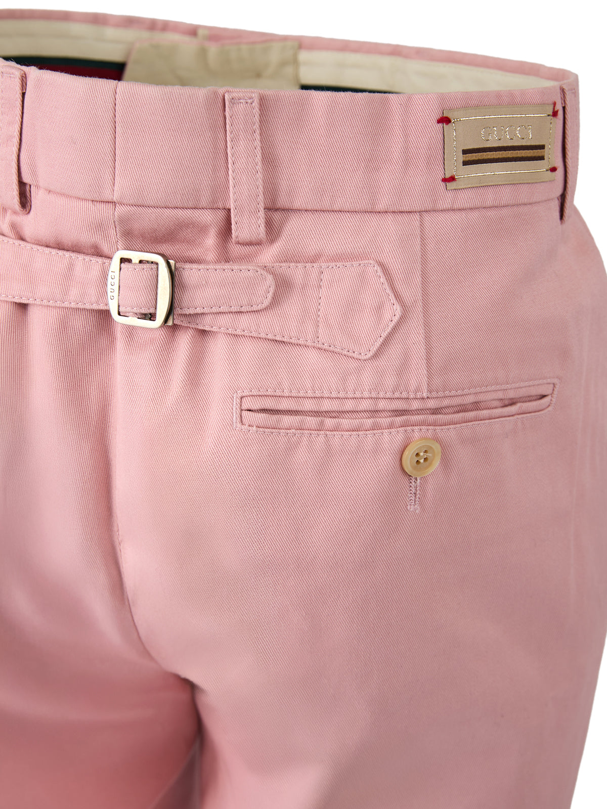 Calça de algodão rosa claro da Gucci