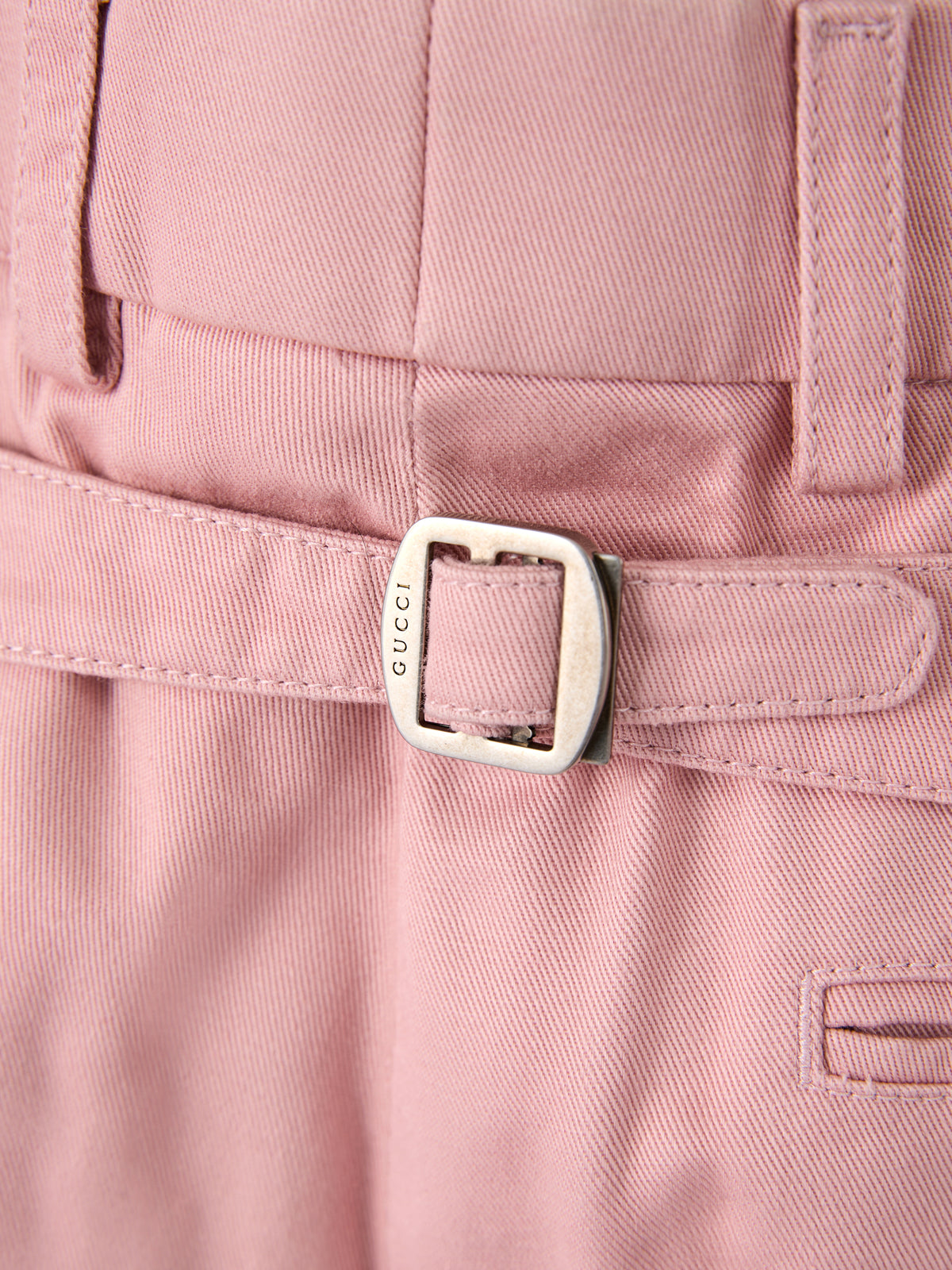 Calça de algodão rosa claro da Gucci
