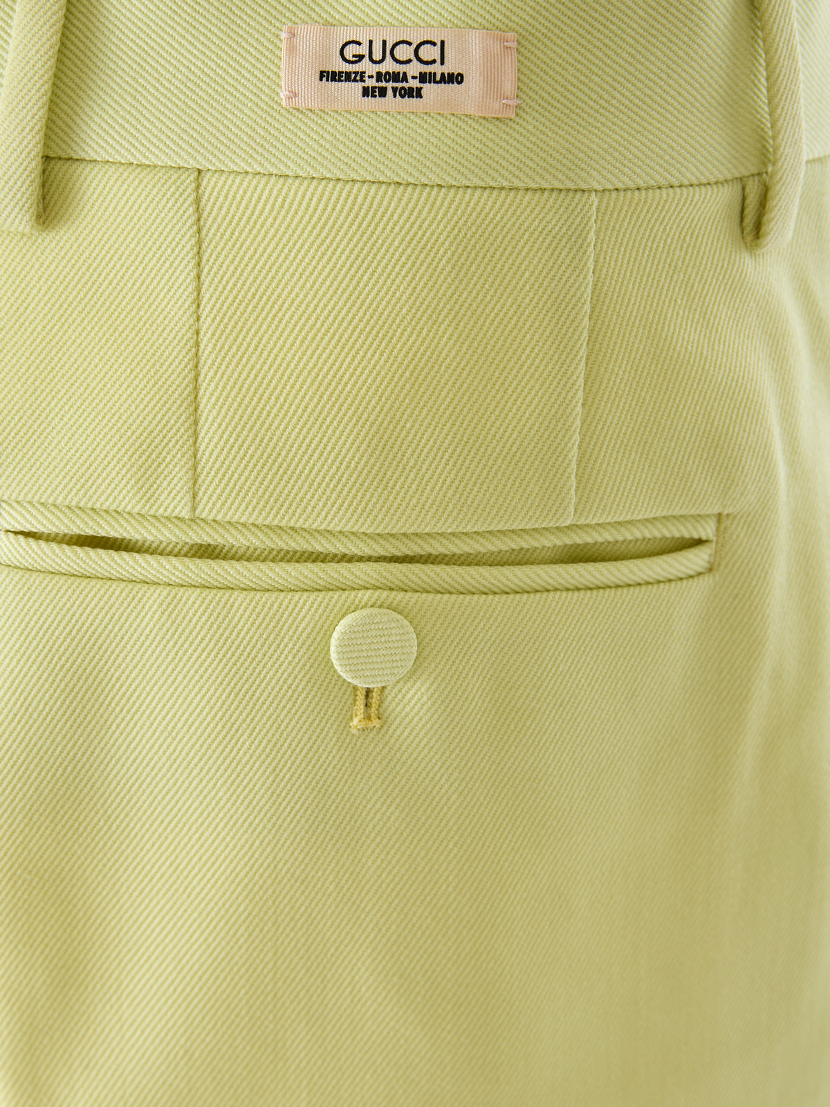 Calça de poliéster amarelo-limão da Gucci