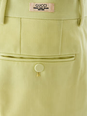 Calça de poliéster amarelo-limão da Gucci