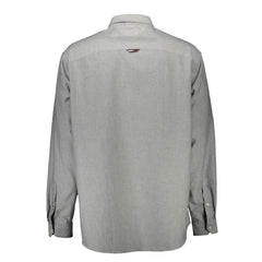 Camisa Masculina Tommy Hilfiger de Algodão Cinza