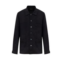 Camisa preta de liocel Tom Ford
