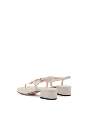 Sandálias de couro Charlotte Gucci Mystic White Nappa
