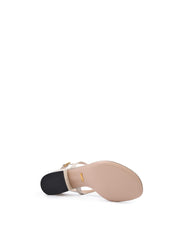 Sandálias de couro Charlotte Gucci Mystic White Nappa