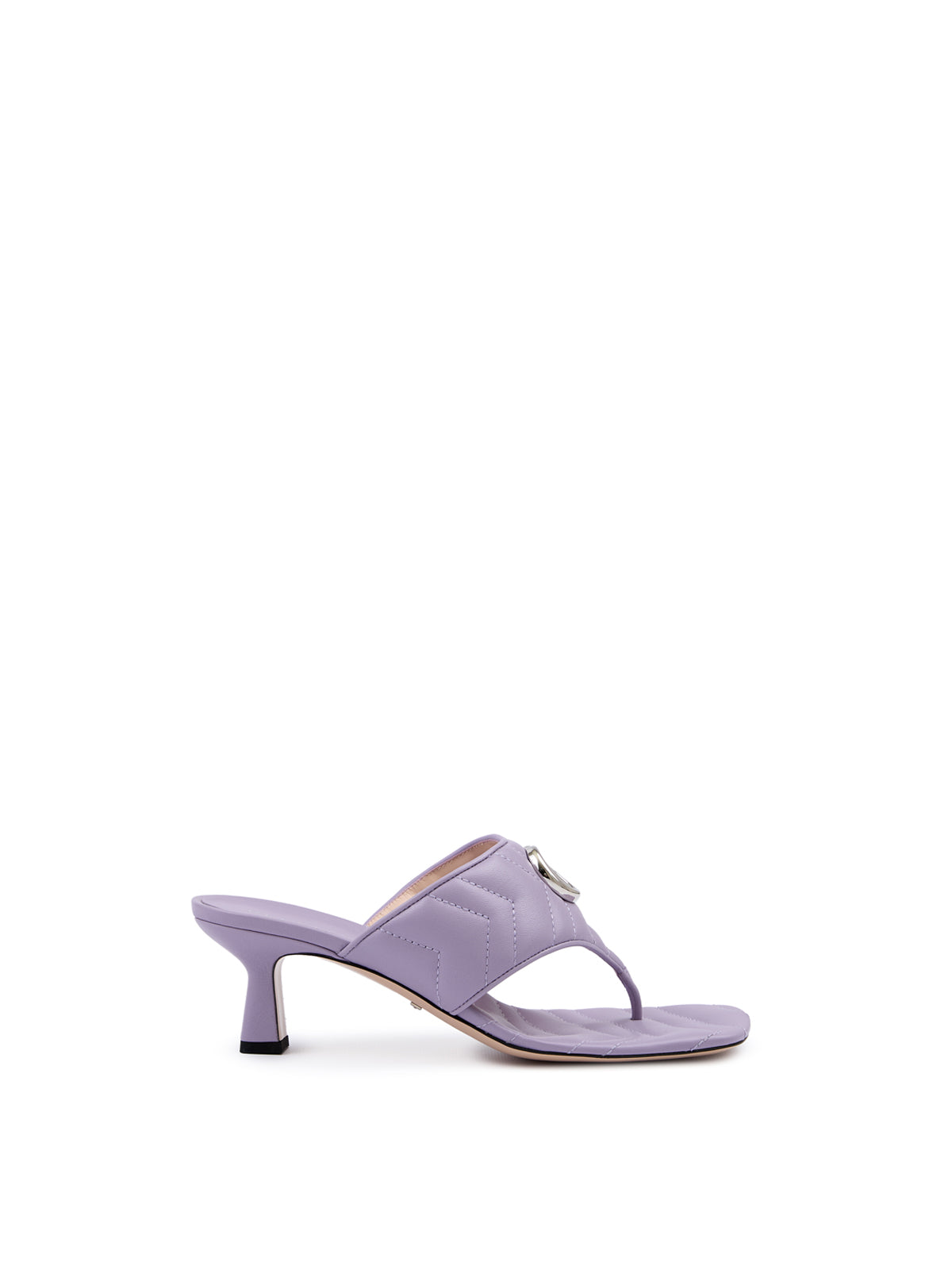 Sandálias de couro Charlotte Gucci Mystic Purple Nappa