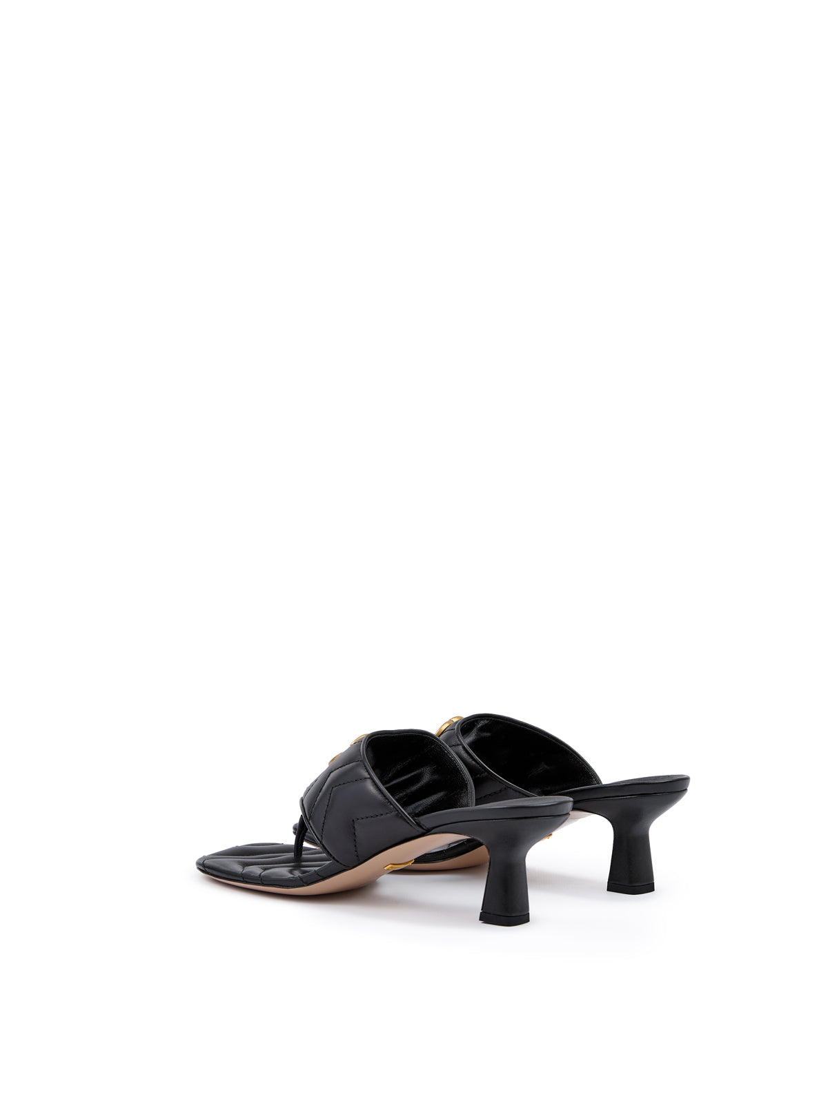 Sandálias Gucci Mystic em Couro Charlotte Preto Nappa