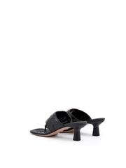 Sandálias Gucci Mystic em Couro Charlotte Preto Nappa