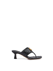 Sandálias Gucci Mystic em Couro Charlotte Preto Nappa