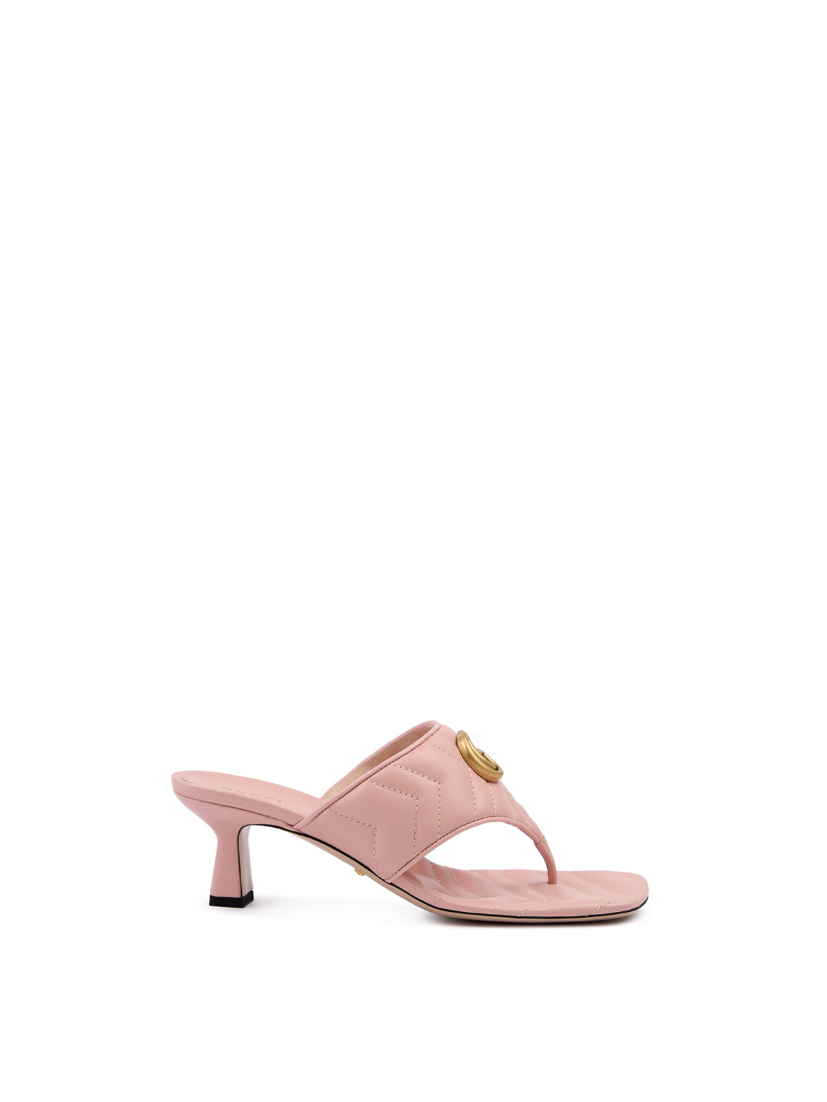 Sandálias de couro Charlotte Gucci Mystic Pink Nappa