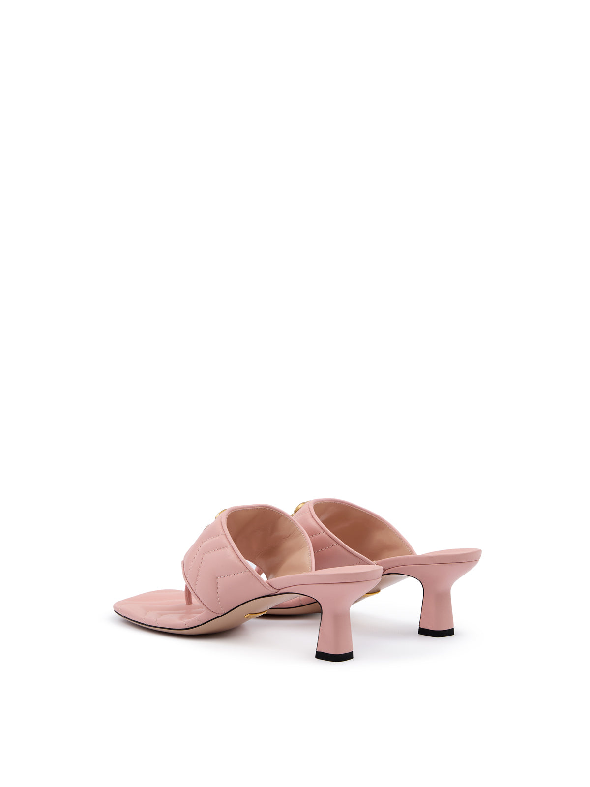 Sandálias de couro Charlotte Gucci Mystic Pink Nappa