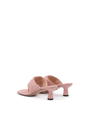 Sandálias de couro Charlotte Gucci Mystic Pink Nappa
