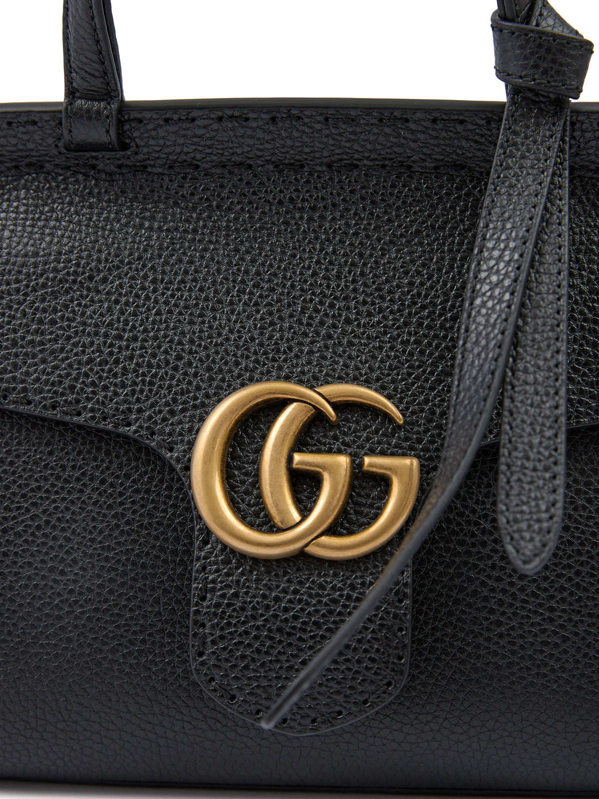 Bolsa de mão Gucci GG Marmont de couro preto