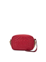 Bolsa para câmera GG Marmont de couro vermelho da Gucci