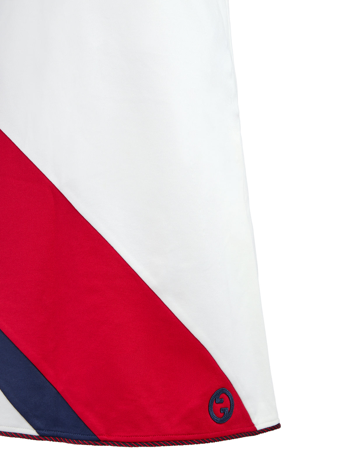 Vestido curto branco de poliéster e algodão da Gucci