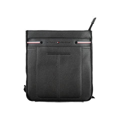 Bolsa de ombro masculina Tommy Hilfiger preta de polietileno