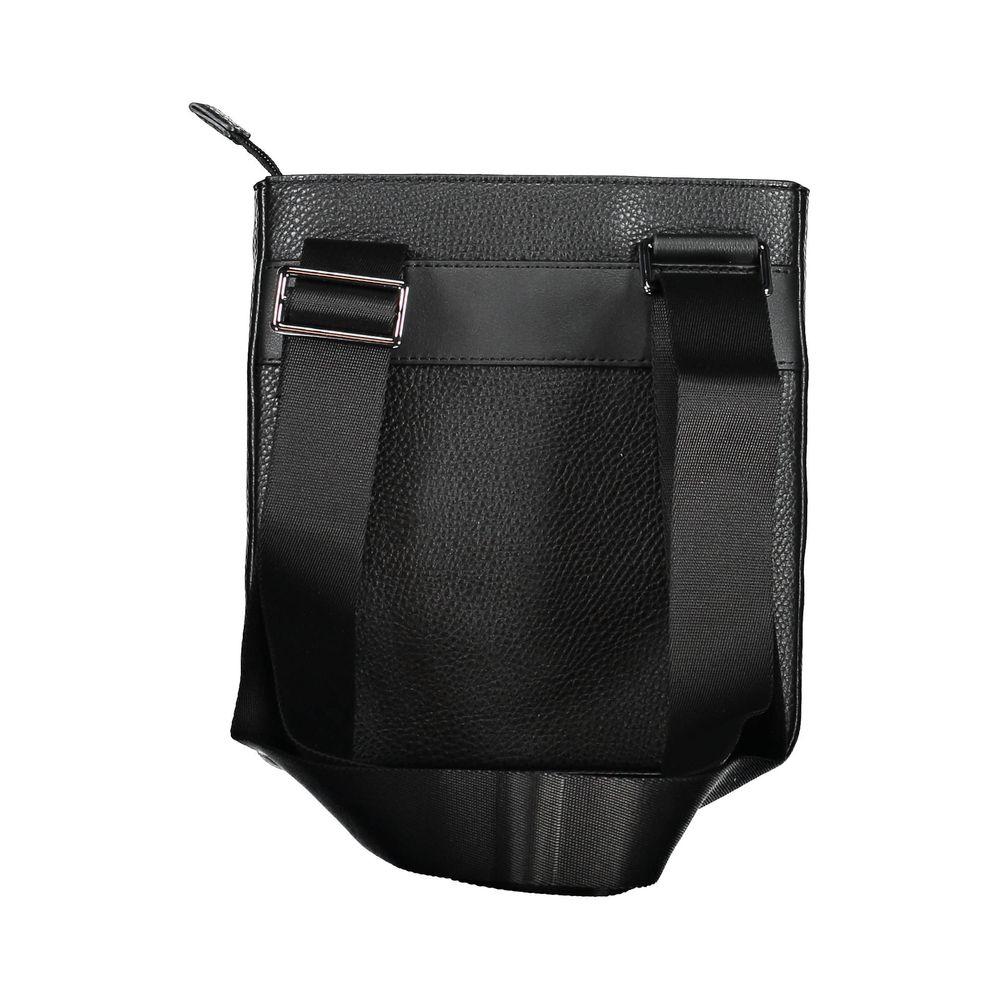Bolsa de ombro masculina Tommy Hilfiger preta de polietileno