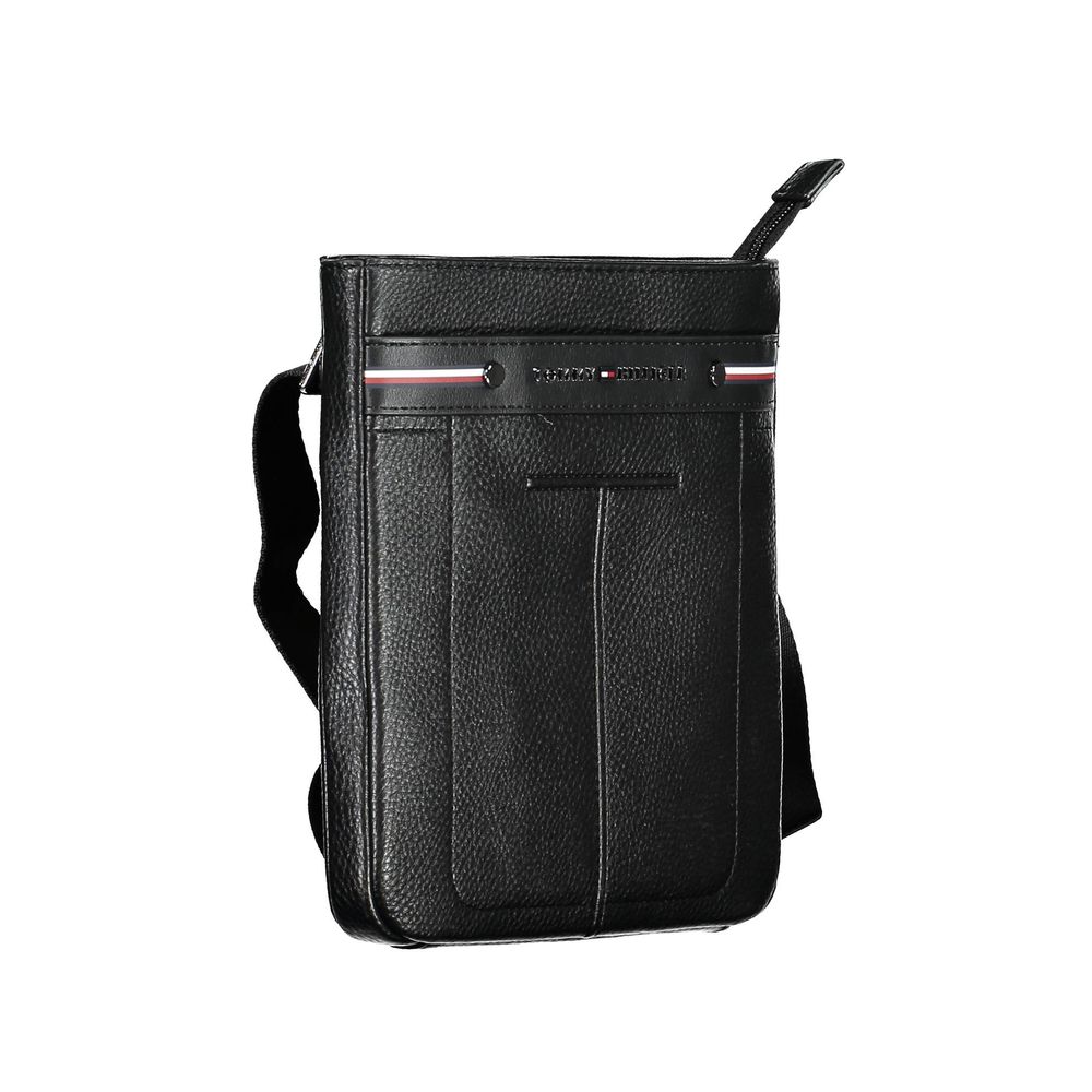 Bolsa de ombro masculina Tommy Hilfiger preta de polietileno