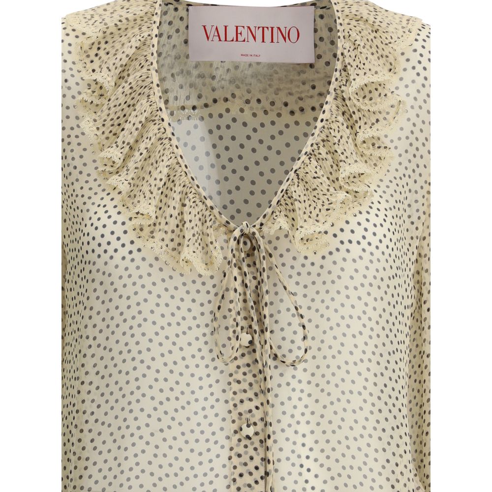 Camisa Valentino de bolinhas