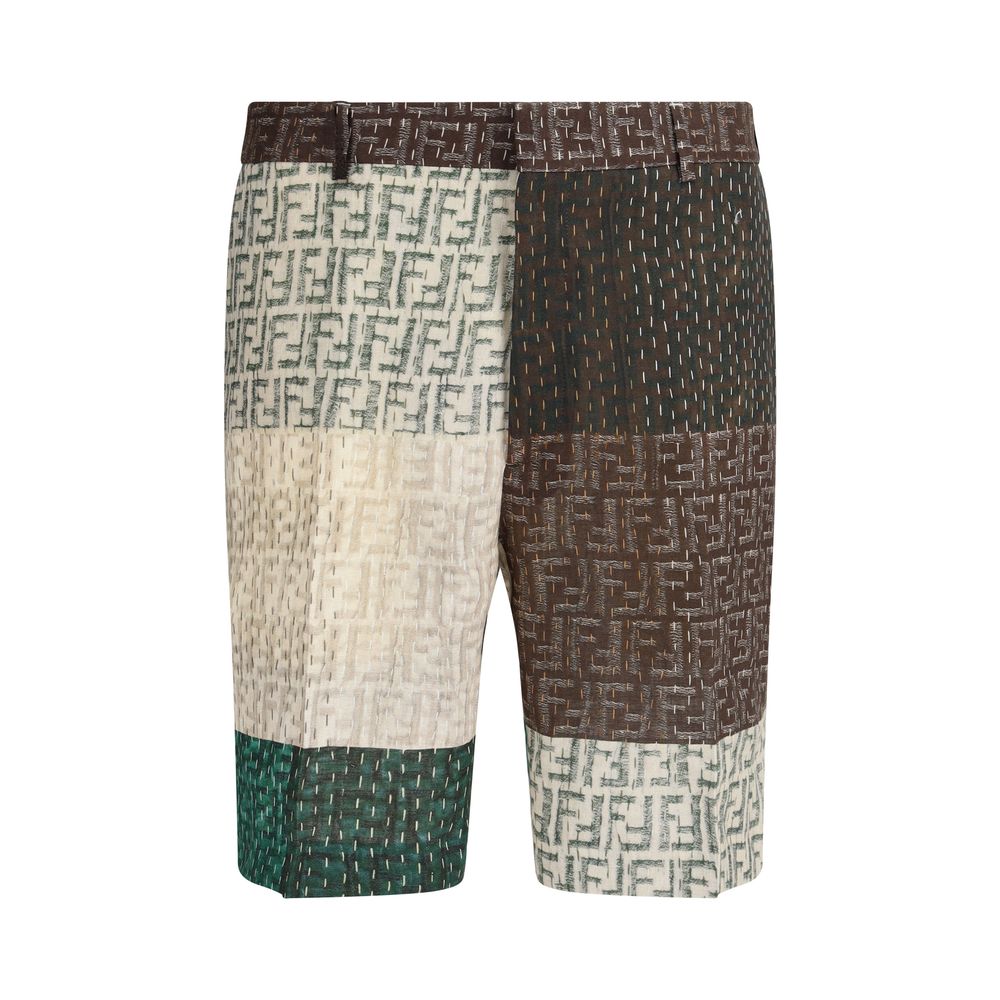 Shorts de linho Fendi