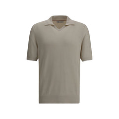 Camisa Polo Canelada Brunello Cucinelli