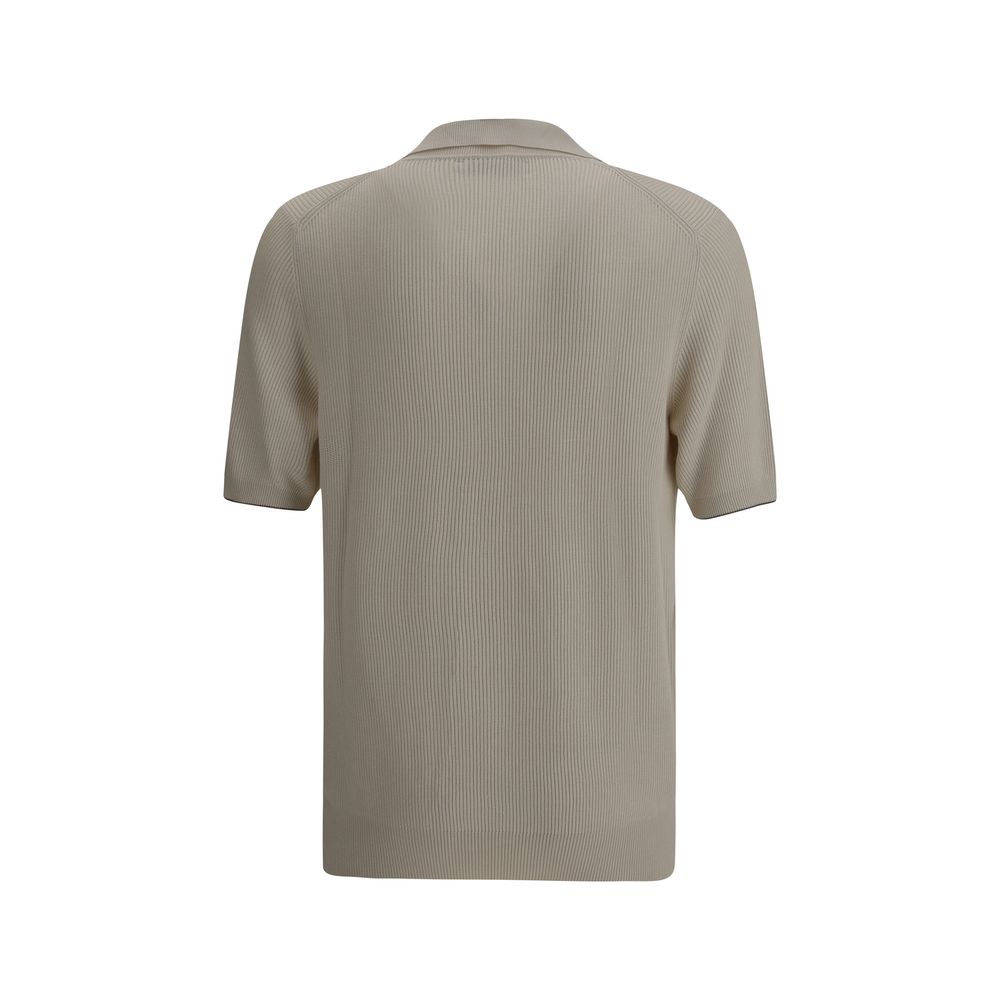 Camisa Polo Canelada Brunello Cucinelli