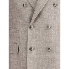 Blazer de linho Brunello Cucinelli