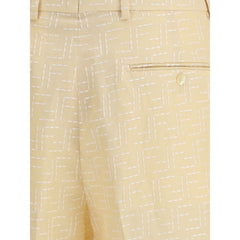 Shorts de linho Fendi