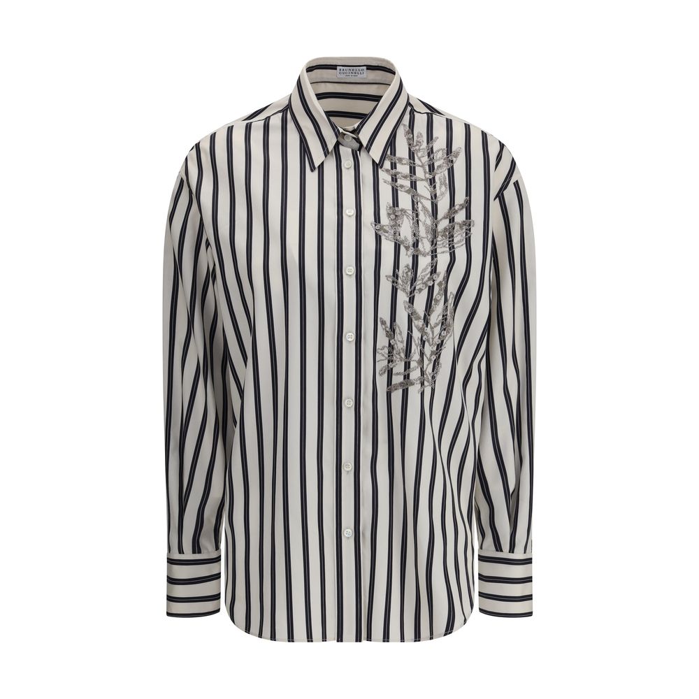 Camisa Listrada Brunello Cucinelli