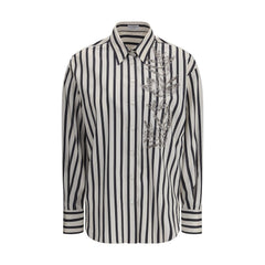 Camisa Listrada Brunello Cucinelli