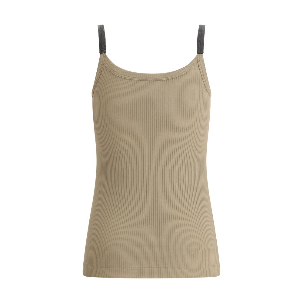 Blusa regata canelada Brunello Cucinelli