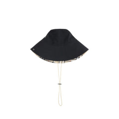 Chapéu Bucket de gabardine com aba xadrez Burberry