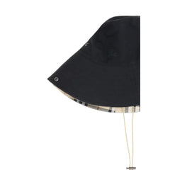Chapéu Bucket de gabardine com aba xadrez Burberry