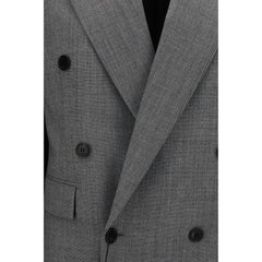 Blazer de sarja de lã Saint Laurent