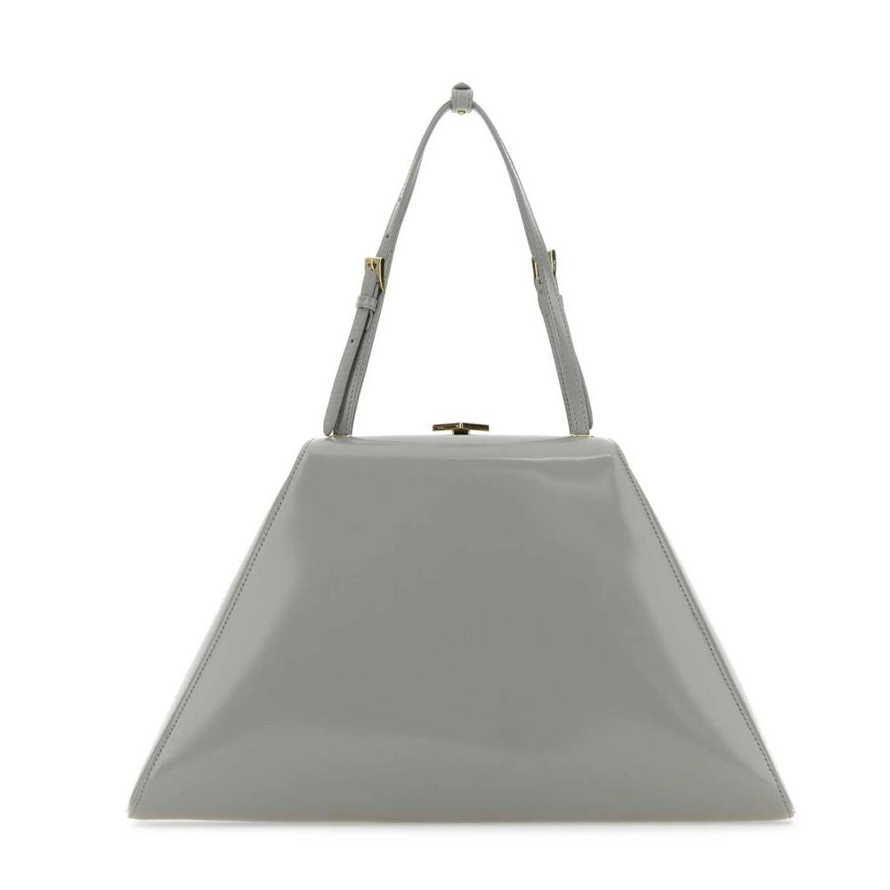 Bolsa de couro cinza Prada