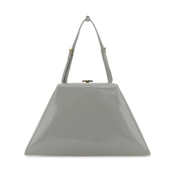 Bolsa de couro cinza Prada