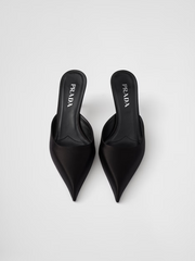 Prada Black Satin Sabot