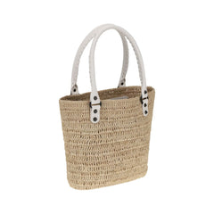 Bolsa de ombro pequena de palha Balenciaga Le City