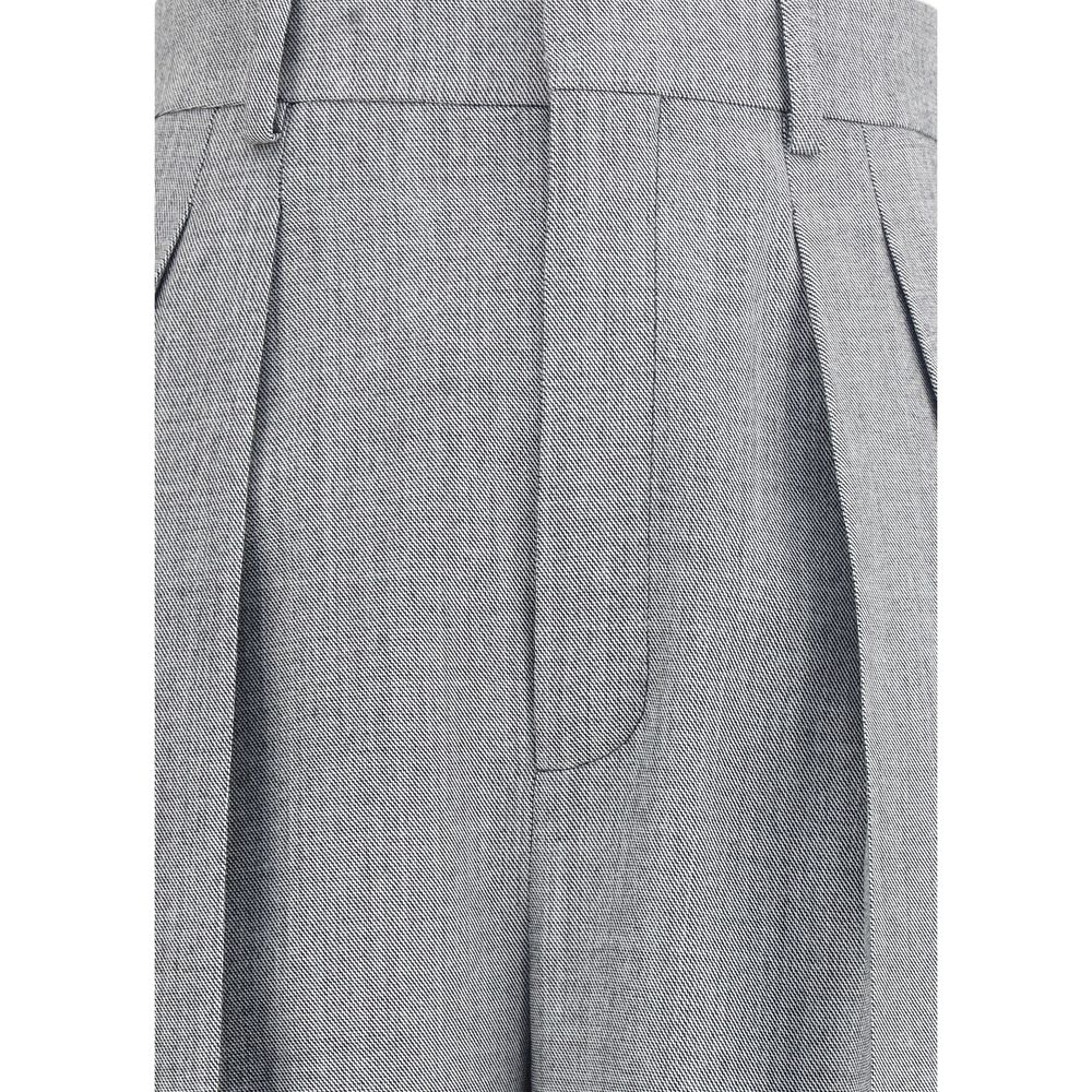 Calças de lã Saint Laurent com pernas largas