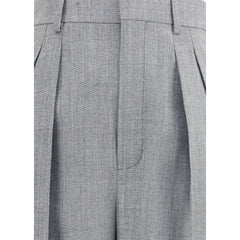 Calças de lã Saint Laurent com pernas largas