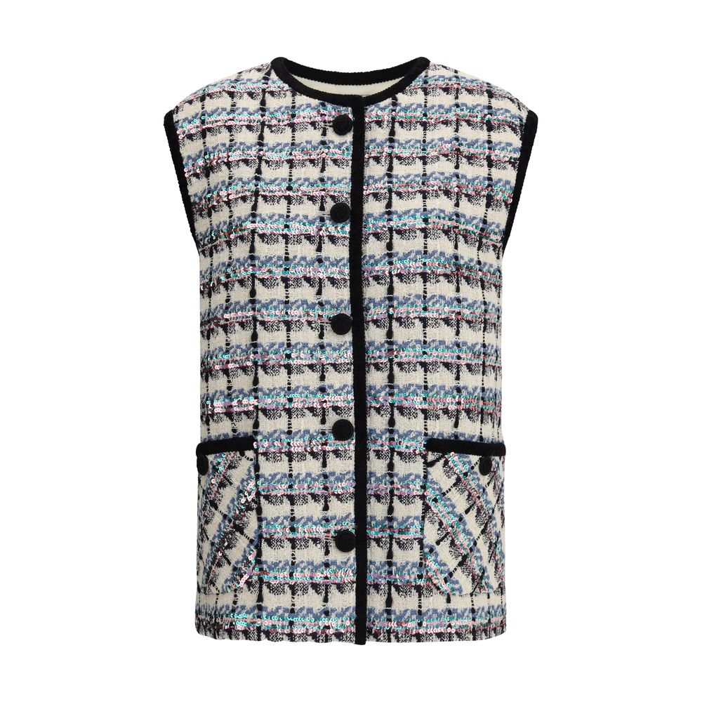 Colete Valentino Tweed com lantejoulas