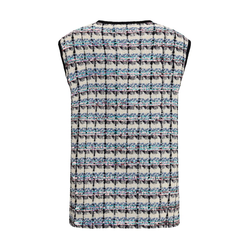Colete Valentino Tweed com lantejoulas