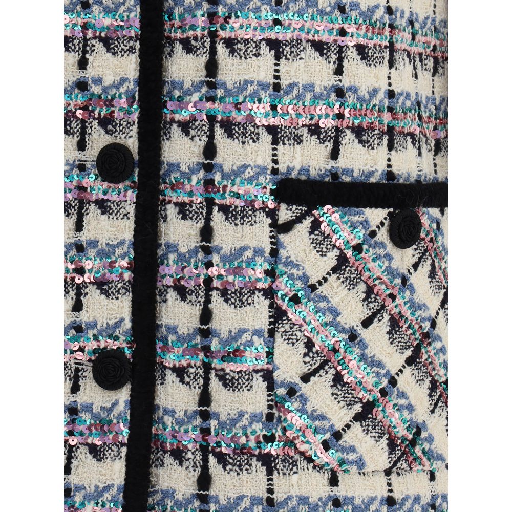 Colete Valentino Tweed com lantejoulas