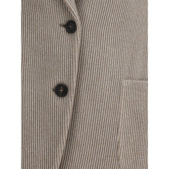 Jaqueta Brunello Cucinelli com estampa canelada em lurex