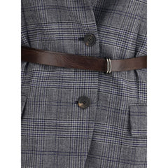 Blazer Brunello Cucinelli com estampa Príncipe de Gales